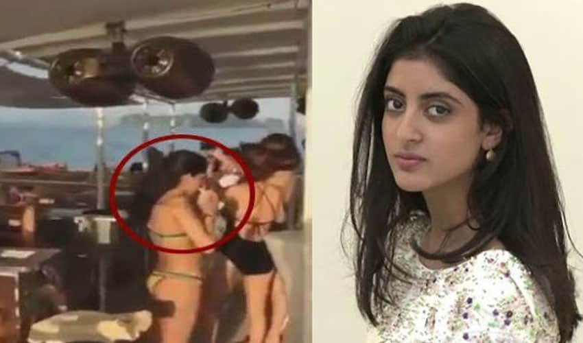 Navya naveli enjoys kabaddi match with Abhishek bachchan