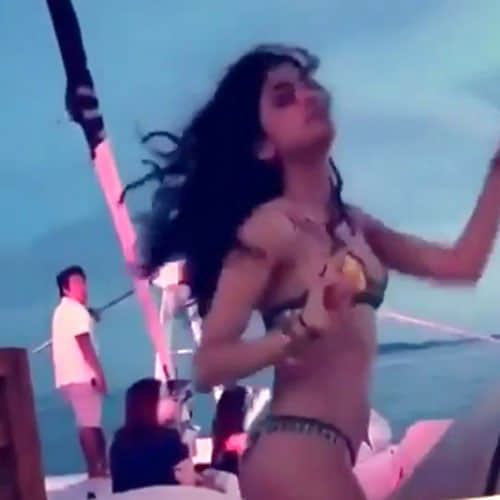 navya doing smoking in a party