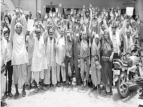 Compensation for the villagers demonstrated
