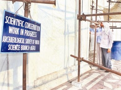 redemptive work starts for 'green spots' of taj 