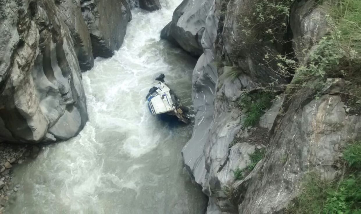 utility fell into river