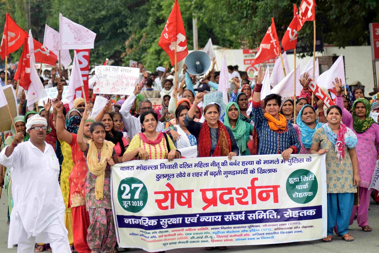 rohtak, crime, police, women association, protest, rape, gangrape, women protest, haryana