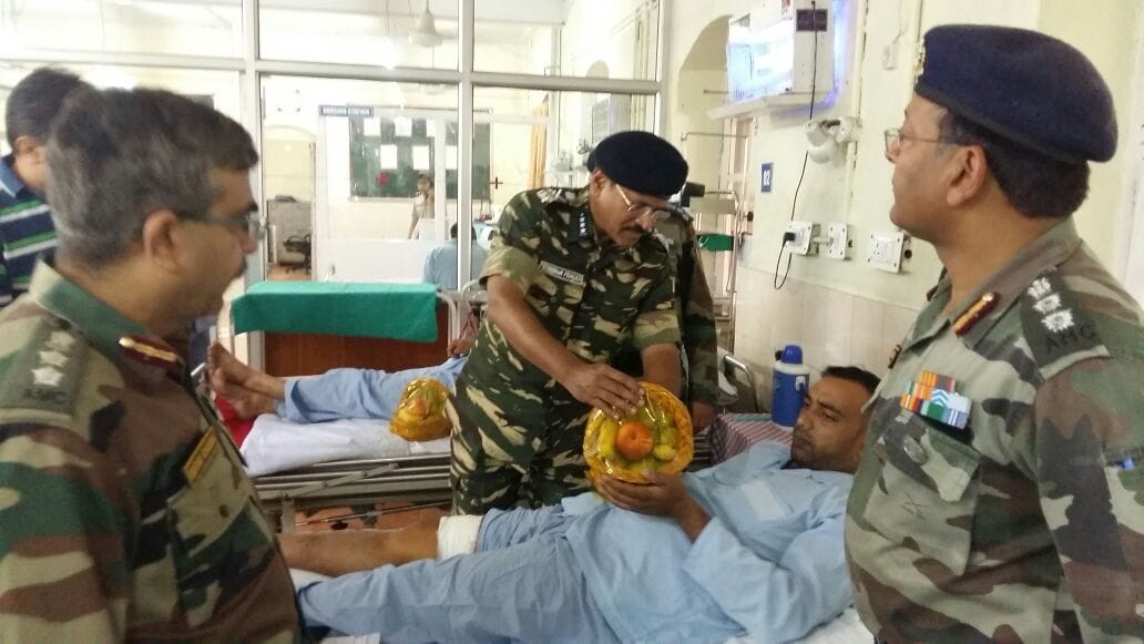 DG CRPF met with injured soldier