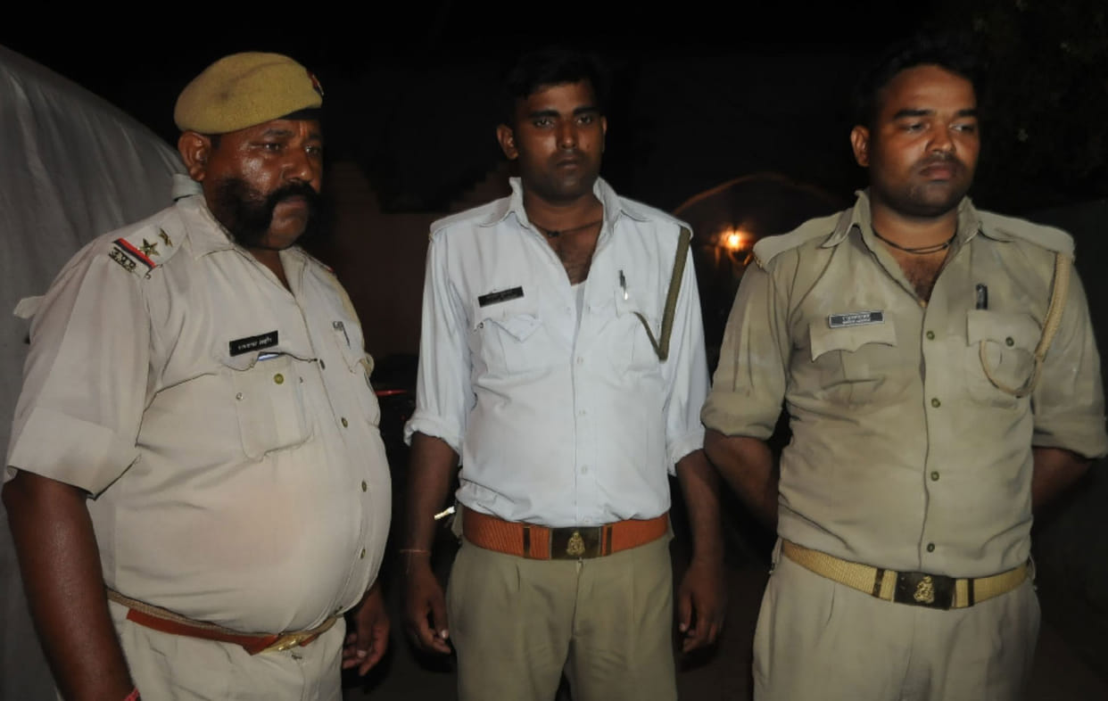 police officers beaten by some drunk persons
