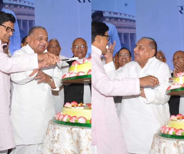 pictures of ram gopal yadav birthday celebration in lucknow