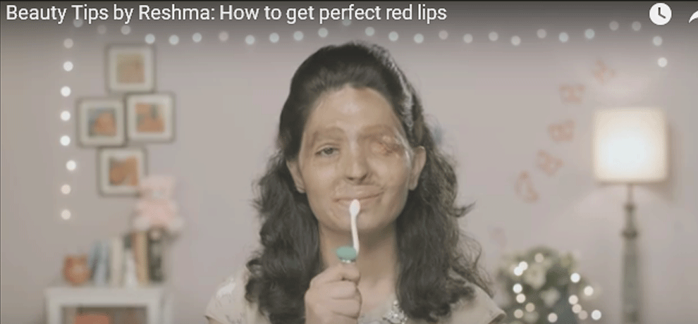 video of acid attack survivor giving beauty tips wins award atcannes