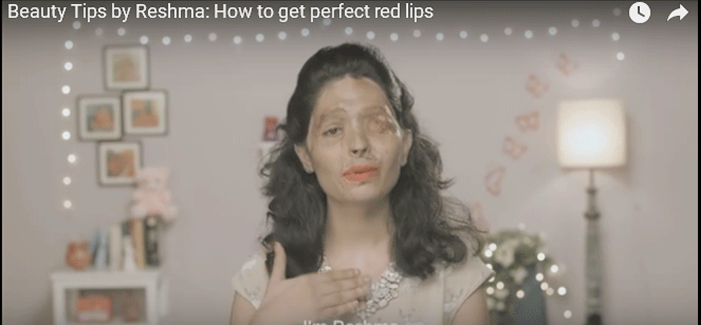 video of acid attack survivor giving beauty tips wins award atcannes
