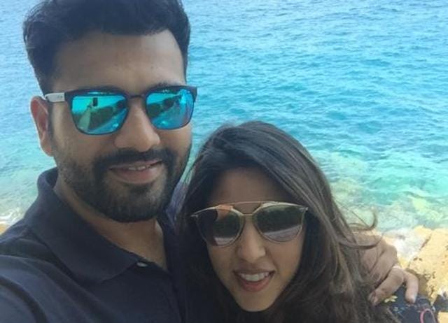 Rohit Sharma And Ritika Sajdeh Enjoying Honeymoon