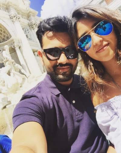 Rohit Sharma And Ritika Sajdeh Enjoying Honeymoon