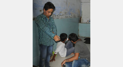 police officers beaten by some drunk persons