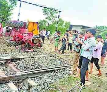 Avadh Express collided with a tractor-trolley