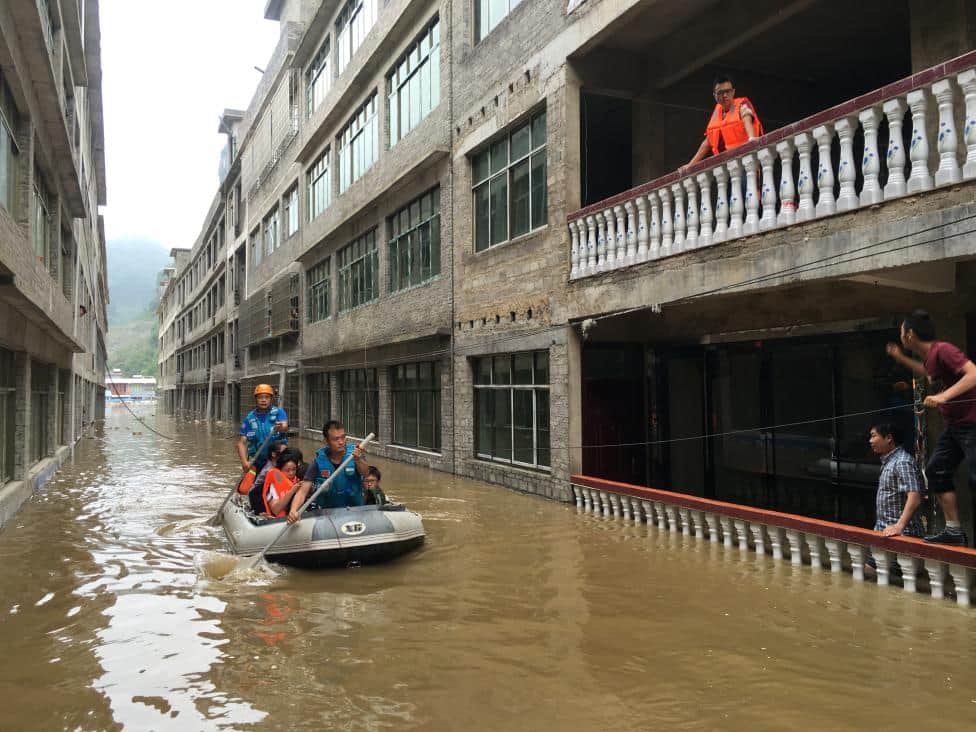 Rising waters in china
