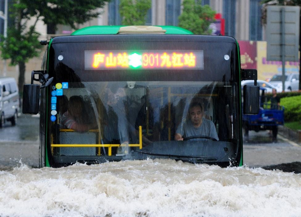 Rising waters in china