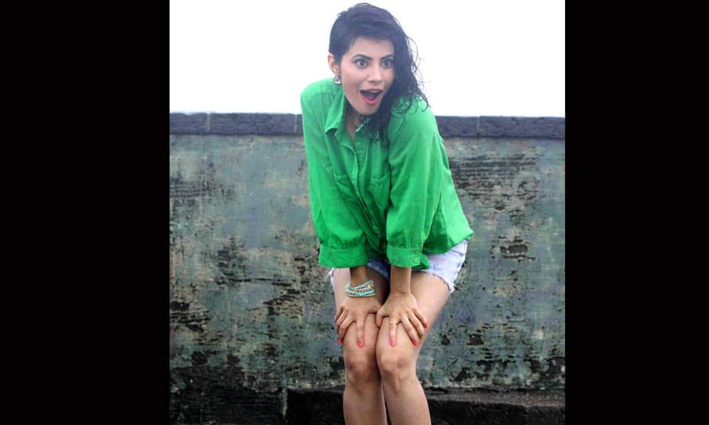 Bollywood actor Manisha Kelkar enjoys the rains