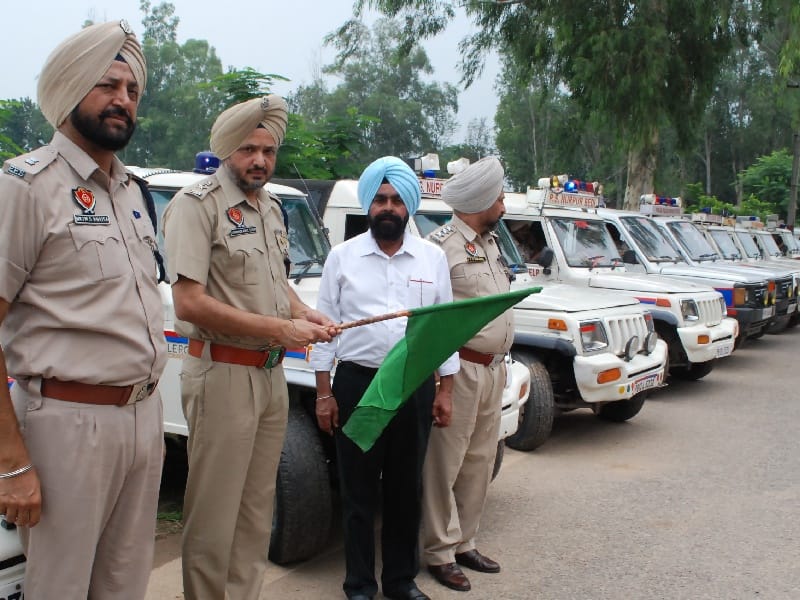  Rapid Rural Police Response System, patrol vehicles, SSP, departs, Ropar