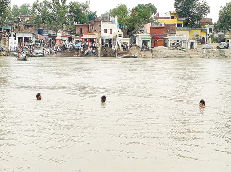  The eight young men of the same village immersed Ganga bath