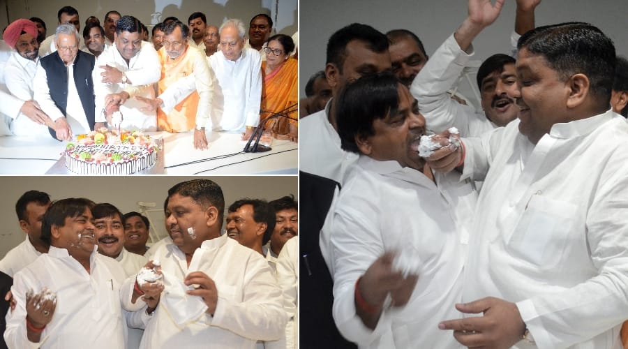 akhilesh minister celebrates his birthday