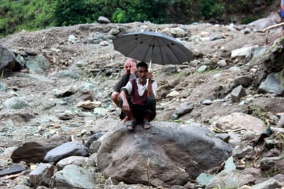 cloud burst and landslide in u'khand, 11 death, many missing.