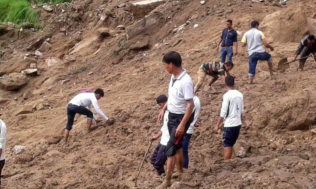 cloud burst and landslide in u'khand, 11 death, many missing.