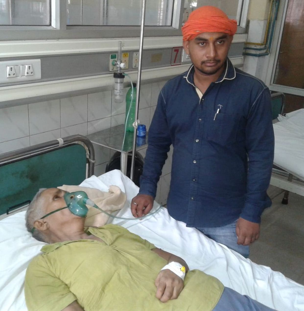 patient gasping without oxygen