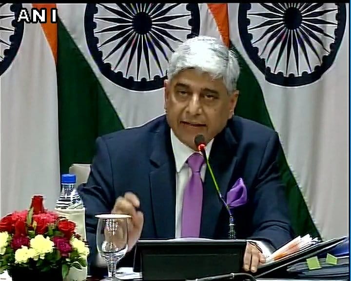  MEA  vikas swarup addresses media in Delhi 