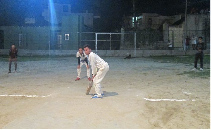 Night cricket in Almora