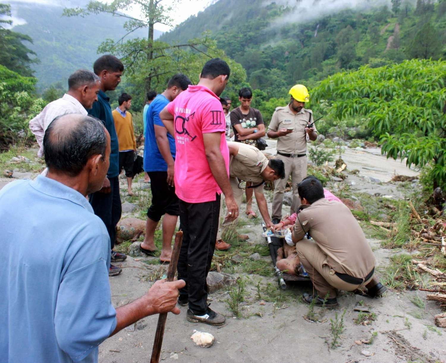 photos of cloudburst in chamoli