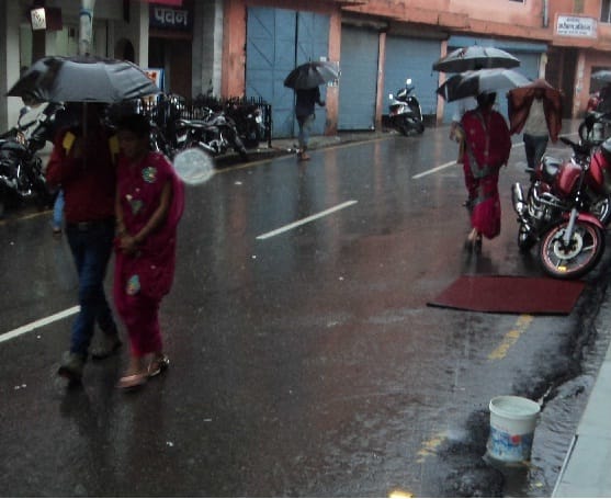 Rain-affected life in Almora