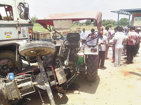 Two workers injured in truck collision toll plaza