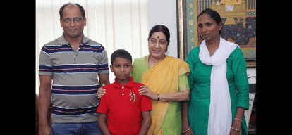 sonu' mother with tears in his eyes said sushma madam gave eid gift