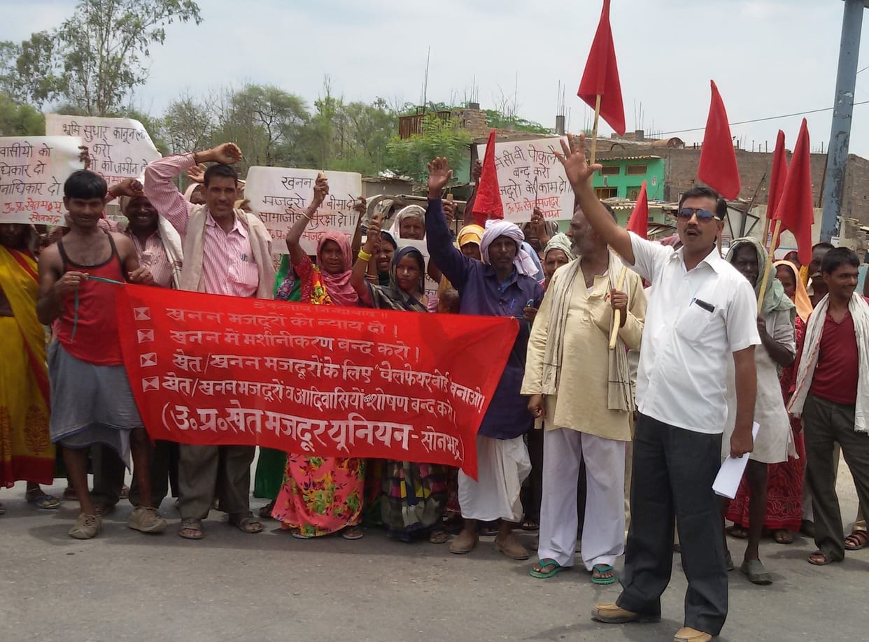 on strike of building labours