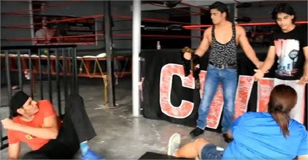 the great khali student bulbul kicked a boy brutally during stretching in jalandhar academy