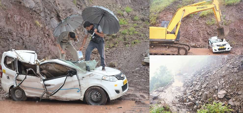 landslide near solan one died in accident