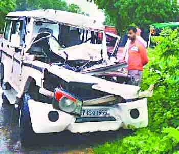 One killed in accident, 7 injured