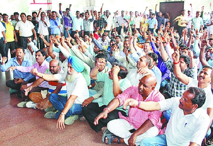 Disgruntled employees angry protests