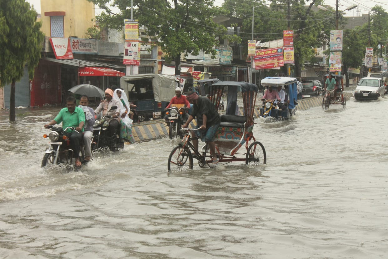 Rain waterlogged, harassing passers