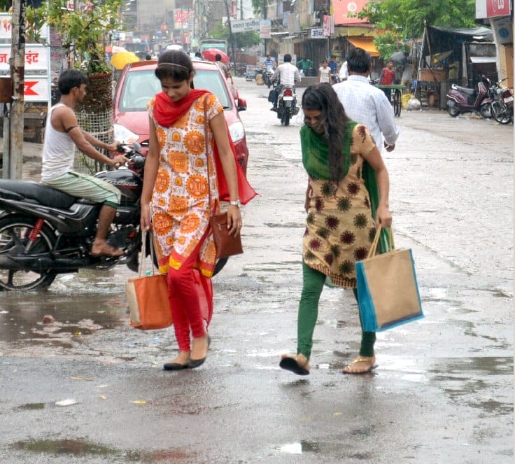 water entered the houses, on the streets