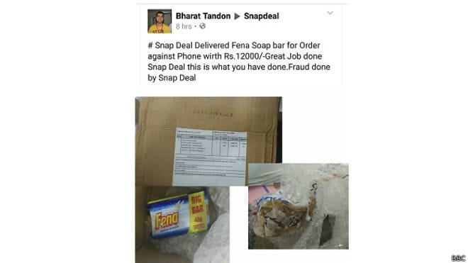 costomer ordered cell fone and fena soap come!