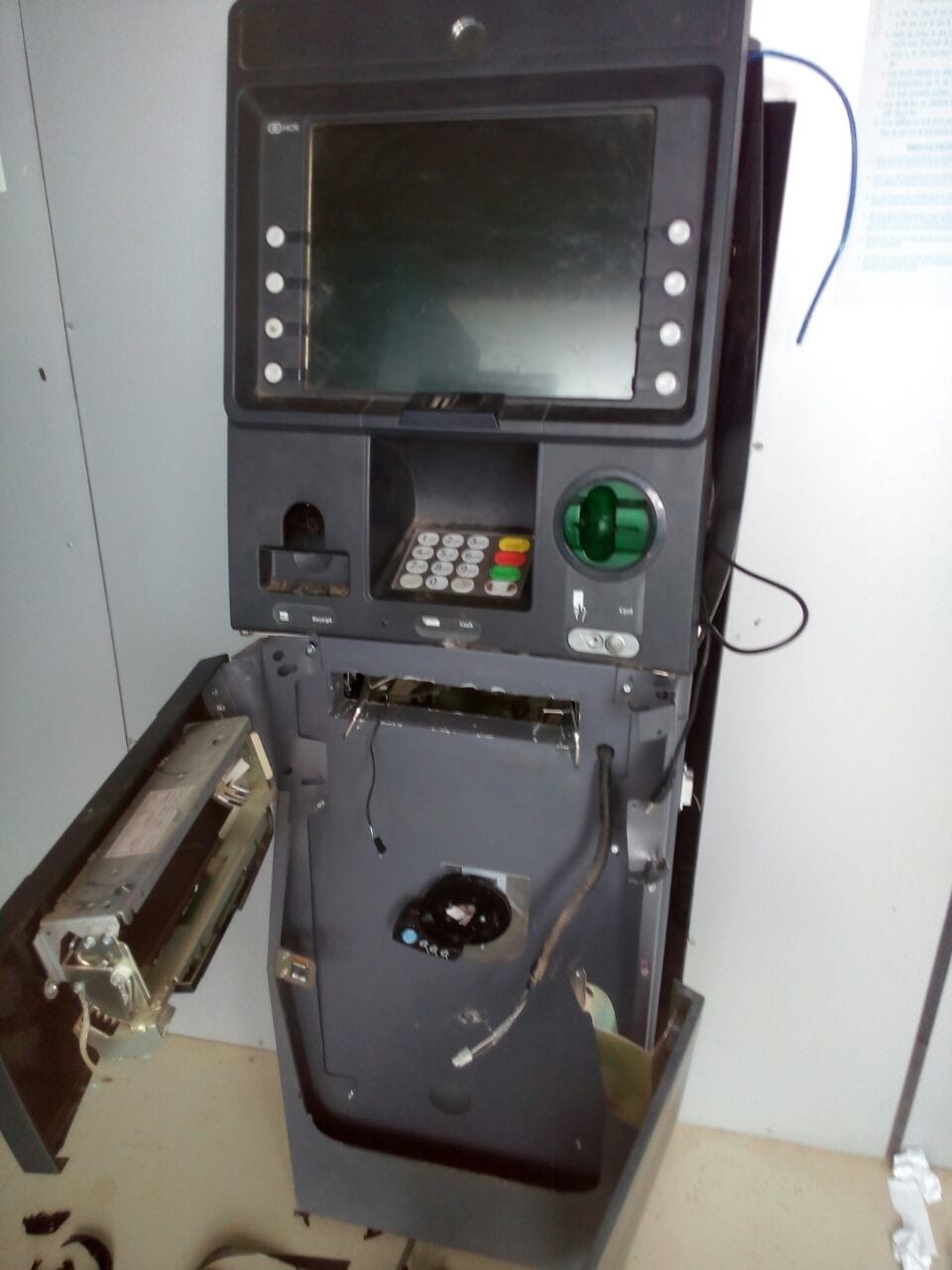 thief cracked the ATM.