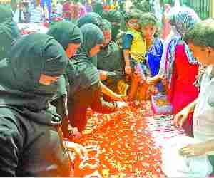 Id celebrations reflecting in market