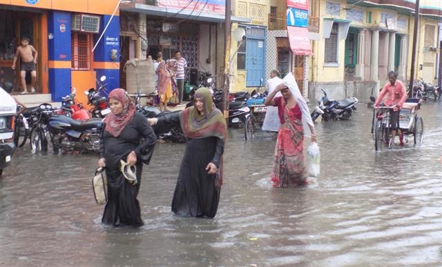 Then the water in the city of rain water