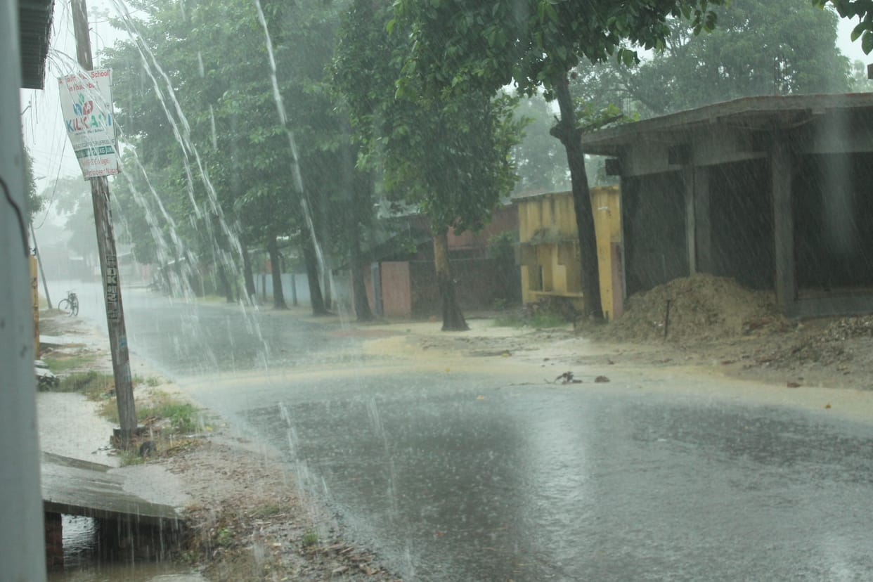 Relief from the rain somewhere, anywhere, calamity