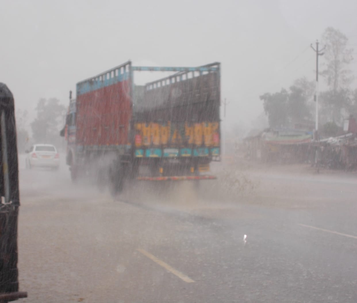 Heavy rain, water entered houses