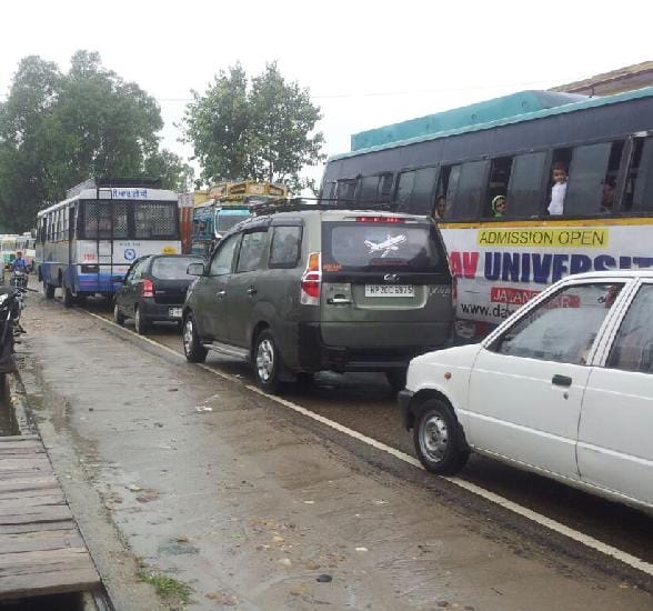jam due to heavy rainfall at UNA