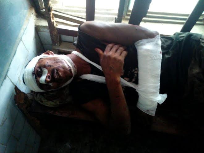 During the assault, firing nine injured