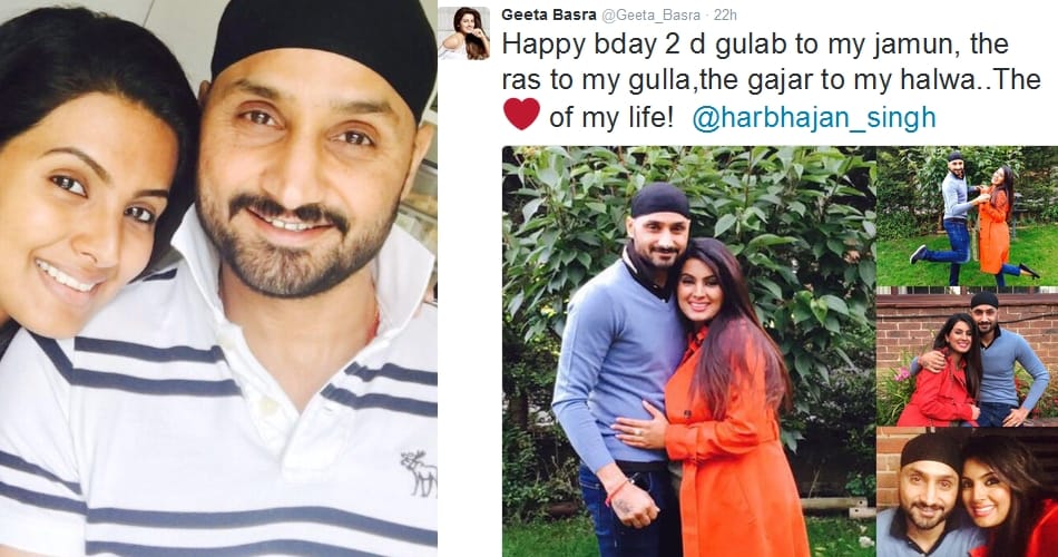 geeta basra present surprise gift to harbhajan singh on birthday