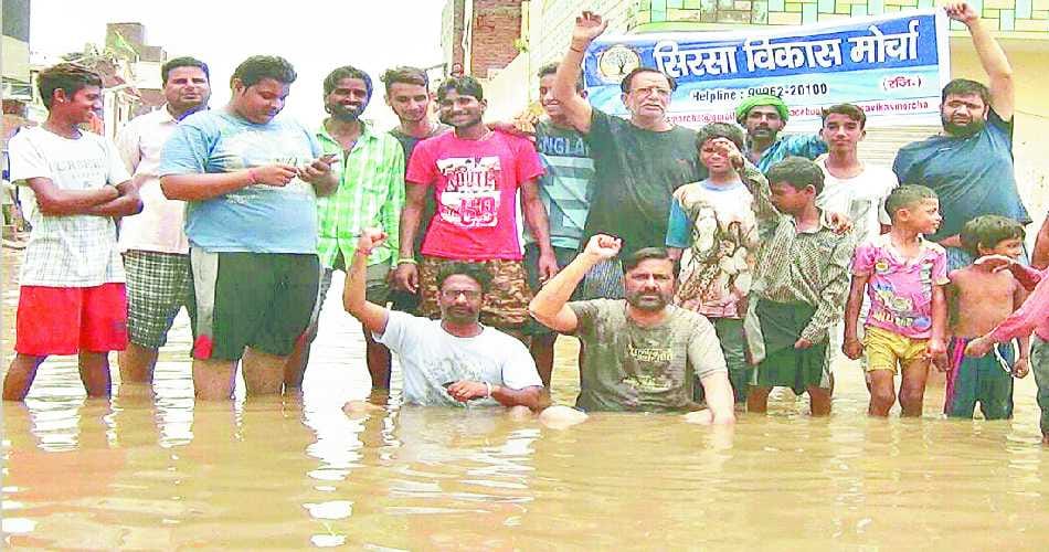 monsoon, monsoon in sirsa, 80mm rain, weather, raini day, flood, aggitation, sirsa