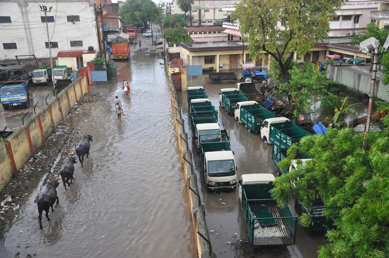 we are also responsible for water filled on the road