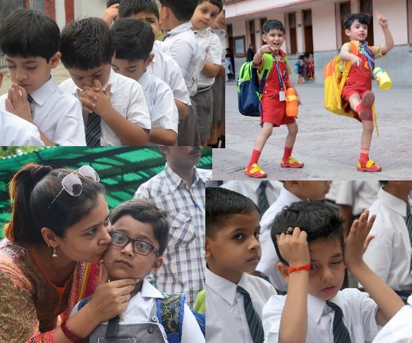 First day in school after summer vacation in Lucknow.