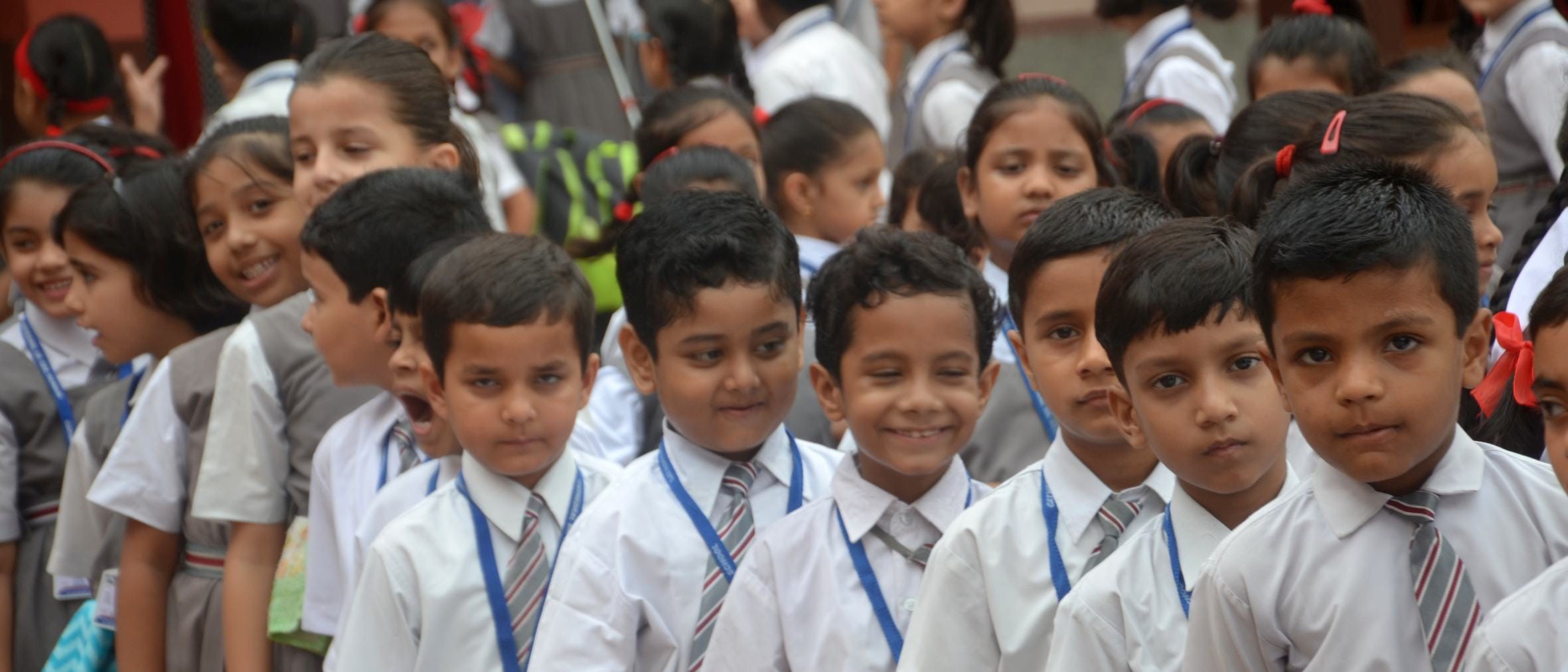 First day in school after summer vacation in Lucknow.